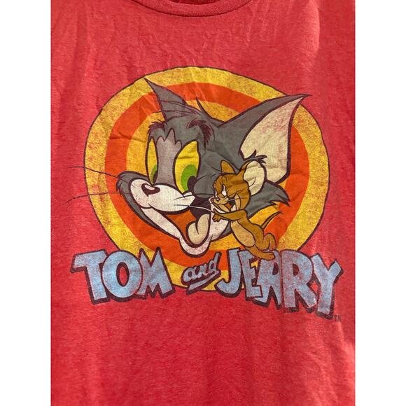 Tom & Jerry Graphic T-Shirt – 2X – Red – Classic Cartoon Design - Picture 4 of 6